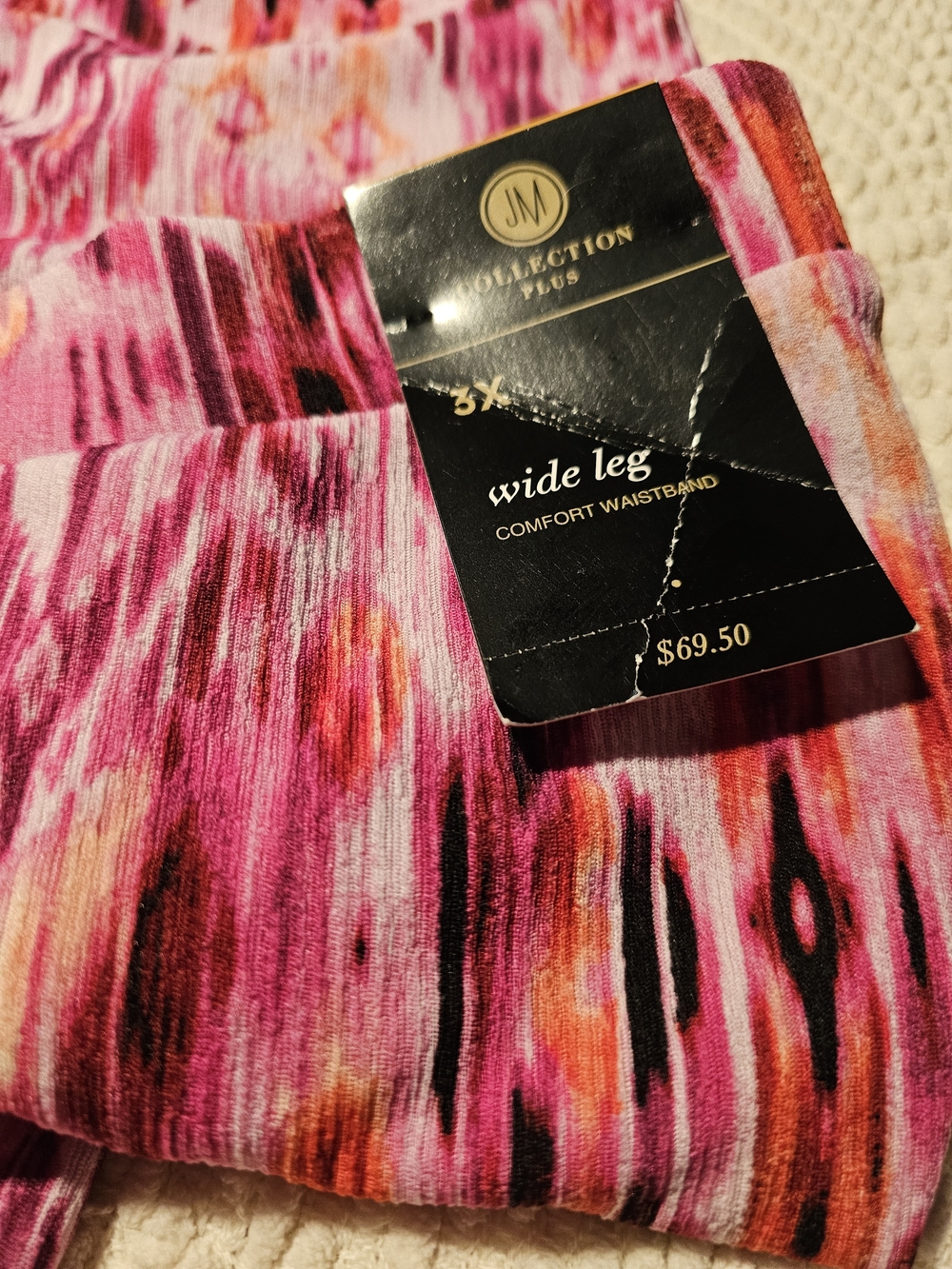 Vibrant Pink Patterned Maxi Wide Leg pants - Picture 2 of 9